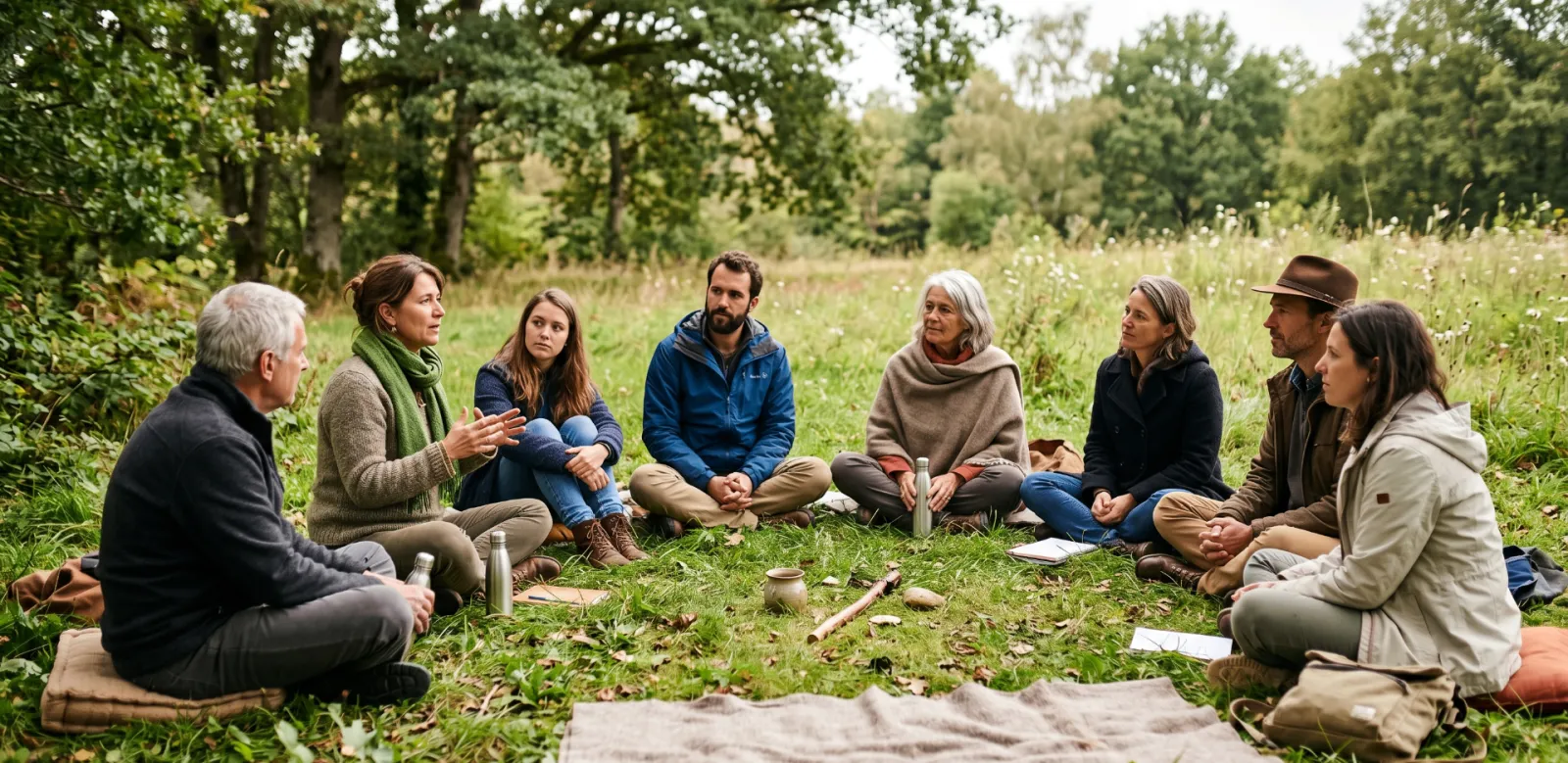 Cercle de parole entre plusieurs personnes